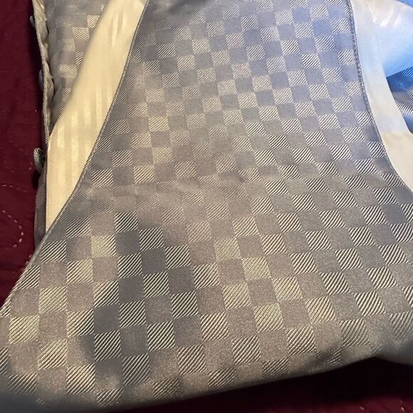 Andrew Fezza lavender gray vest XXL- white satin back with buckle - Picture 6 of 7